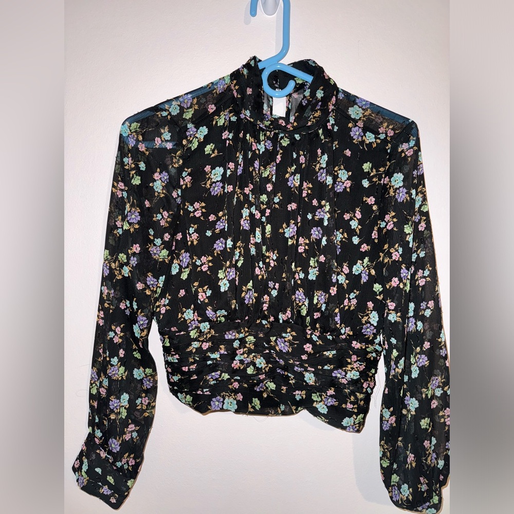 Sheer Floral Zara Long Sleeve Shirt